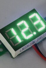 Mini Voltmeter Groen 3 t/m 30 Volt DC 0.36"