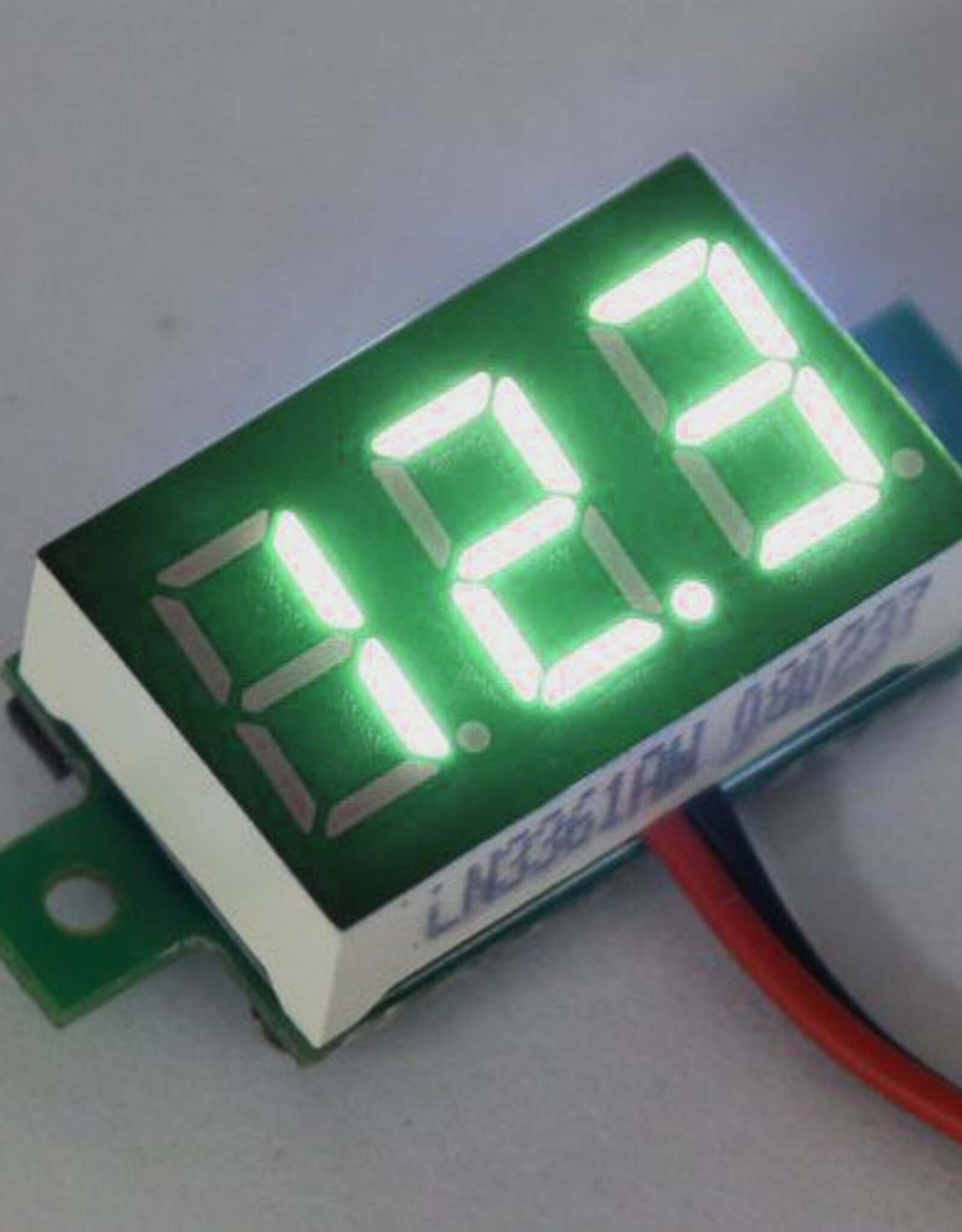 Mini Voltmeter Groen 3 t/m 30 Volt DC 0.36"