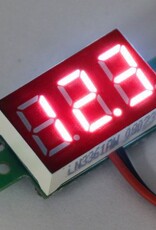 Mini Voltmeter Rood 3 t/m 30 Volt DC 0.36"
