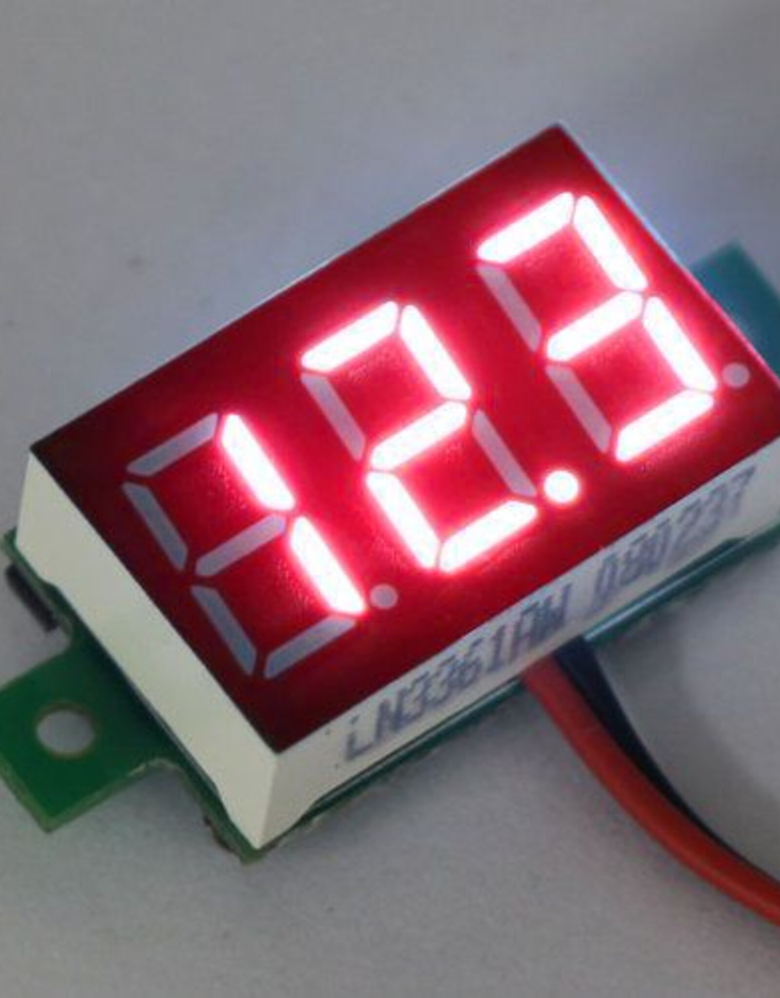 Mini Voltmeter Rood 3 t/m 30 Volt DC 0.36"
