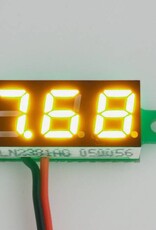 Mini Voltmeter Geel, 2 Draads 3 tot 30 Volt DC 0.28"