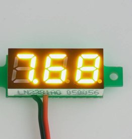 Mini Voltmeter Geel 0.28"
