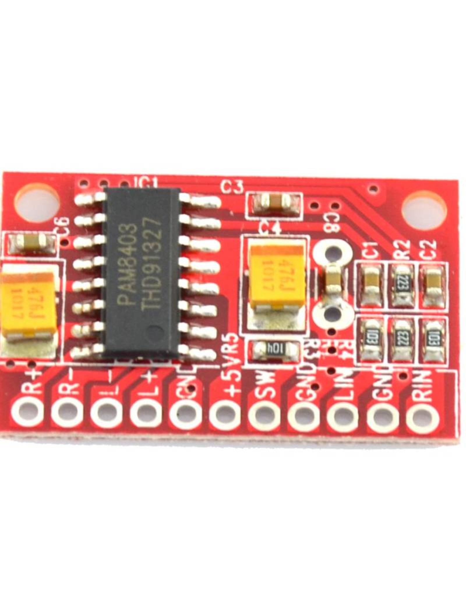 Mini Versterker 2 x 3 Watt PAM8403 Rood, Klein