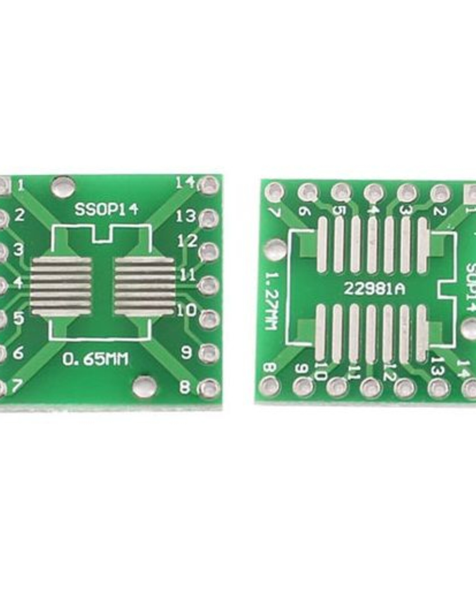 SMT Breakout PCB voor SOIC-14 of TSSOP-14