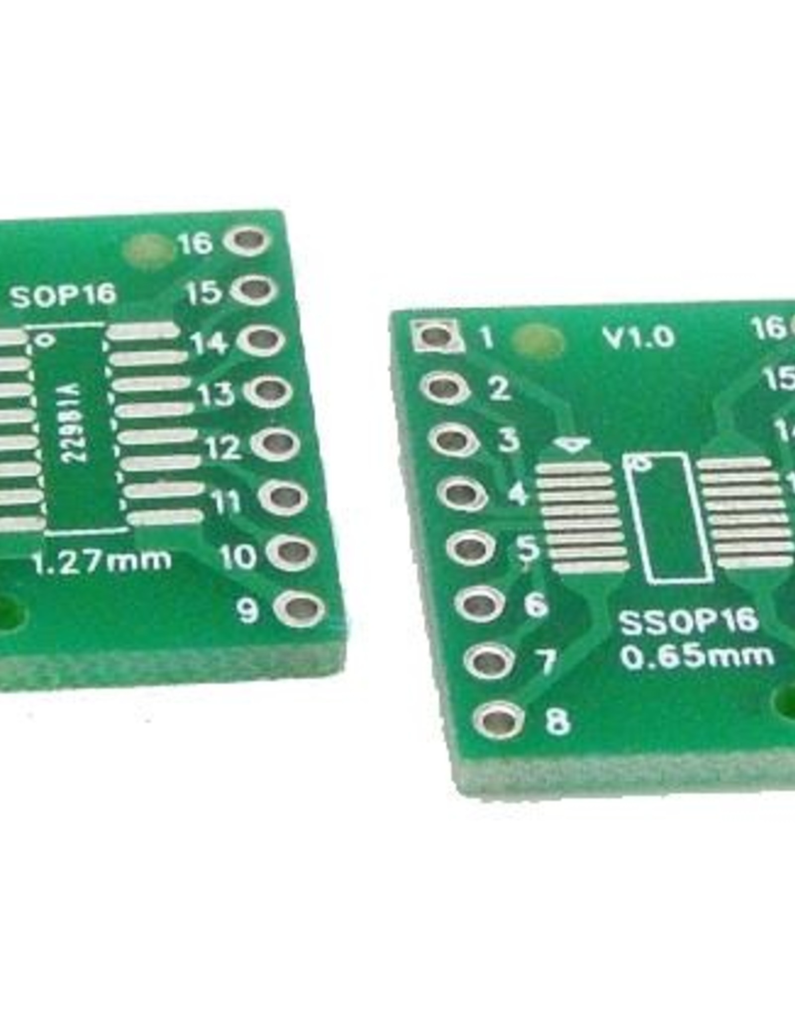 SMT Breakout PCB voor SOIC-16 of TSSOP-16