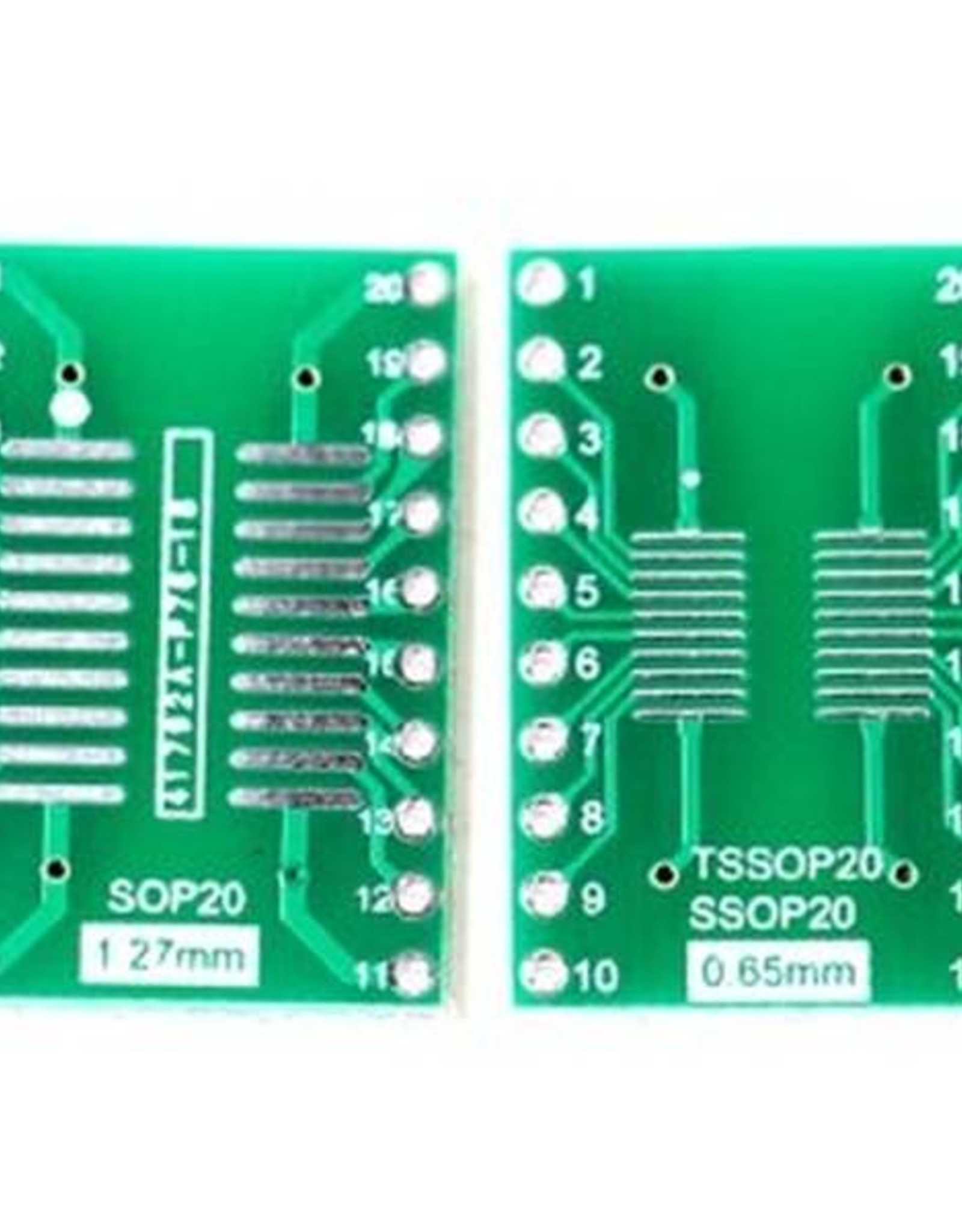 SMT Breakout PCB voor SOIC-20 of TSSOP-20