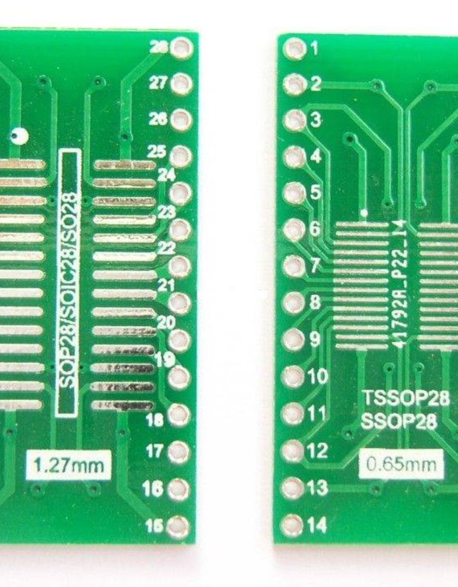 SMT Breakout PCB voor SOIC-28 of TSSOP-28