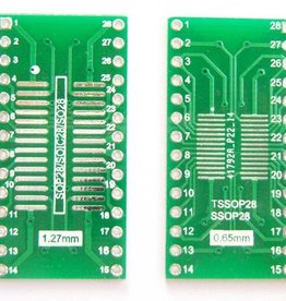 SMT Breakout PCB voor SOIC-28 of TSSOP-28