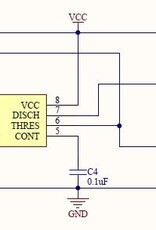 NE555 Mini frequentie pulse generator