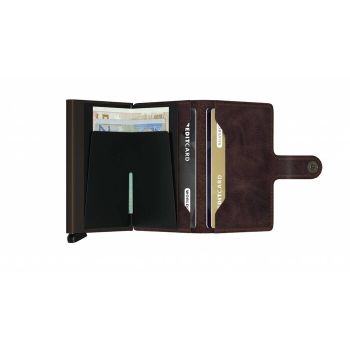 Secrid Miniwallet Vintage Chocolate-pashouder met RFID protectie