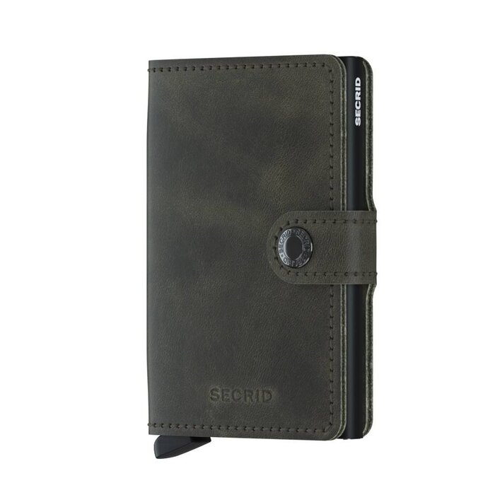 Secrid Miniwallet Vintage olive black-pasjeshouder RFID beschermd