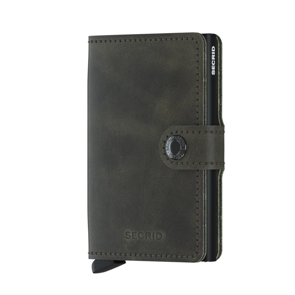 Secrid Miniwallet Vintage olive black-pasjeshouder RFID beschermd