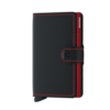 Miniwallet Matte black red