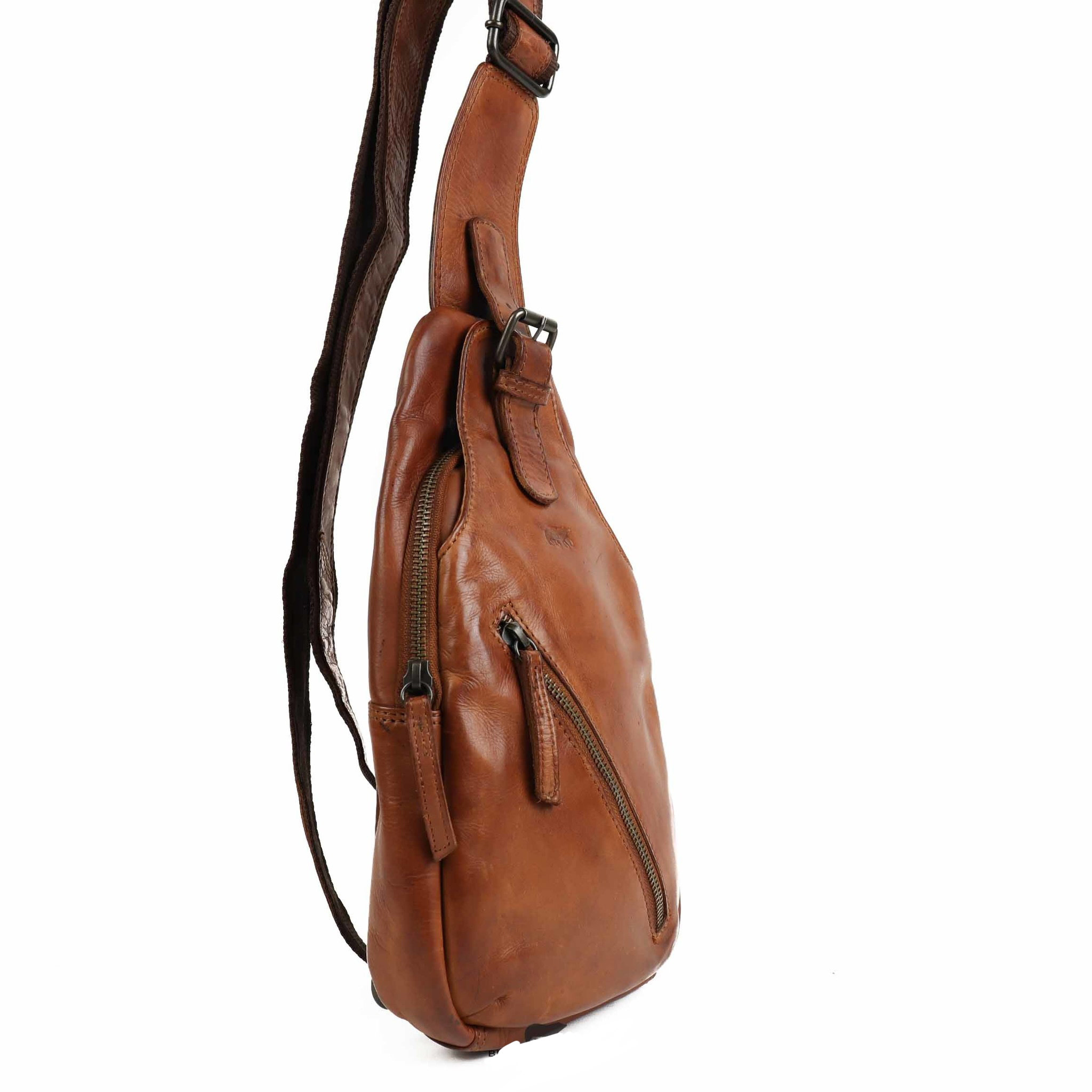 Bear Design Daley leren Cross-over/bodybag cognac