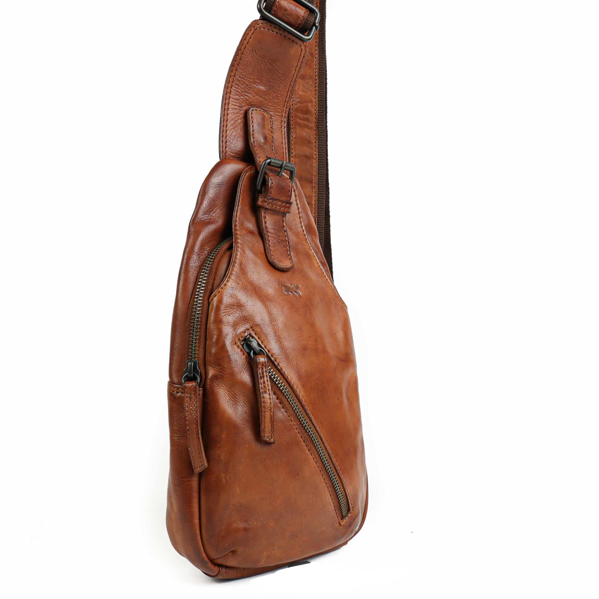 Bear Design Daley leren Cross-over/bodybag cognac