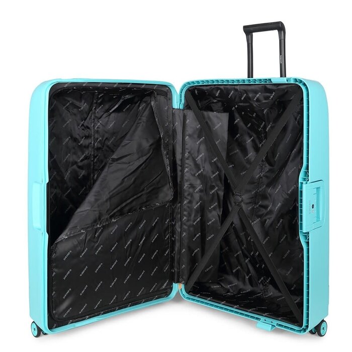 Decent Transit 70cm 86L trolley licht blauw