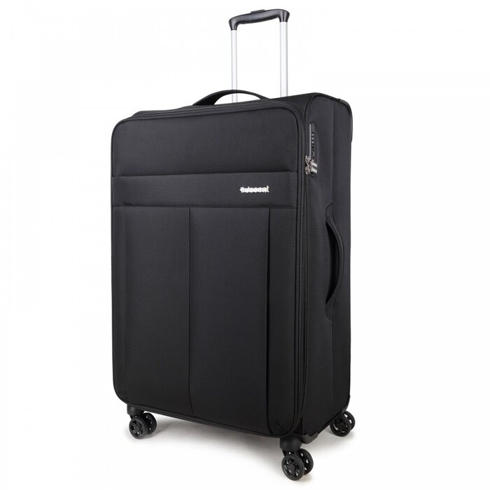 Decent D-Upright 76cm reiskoffer-trolley expendable zwart