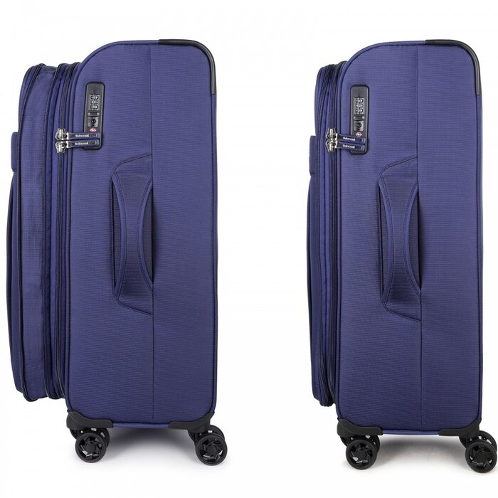 Decent D-Upright 76cm reiskoffer expendable blauw