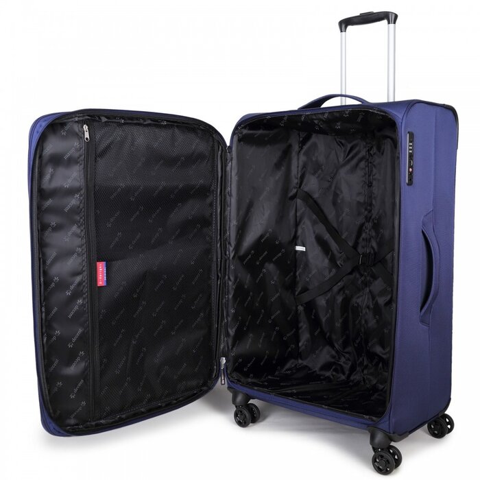Decent D-Upright 66cm reiskoffer-trolley expendable blauw