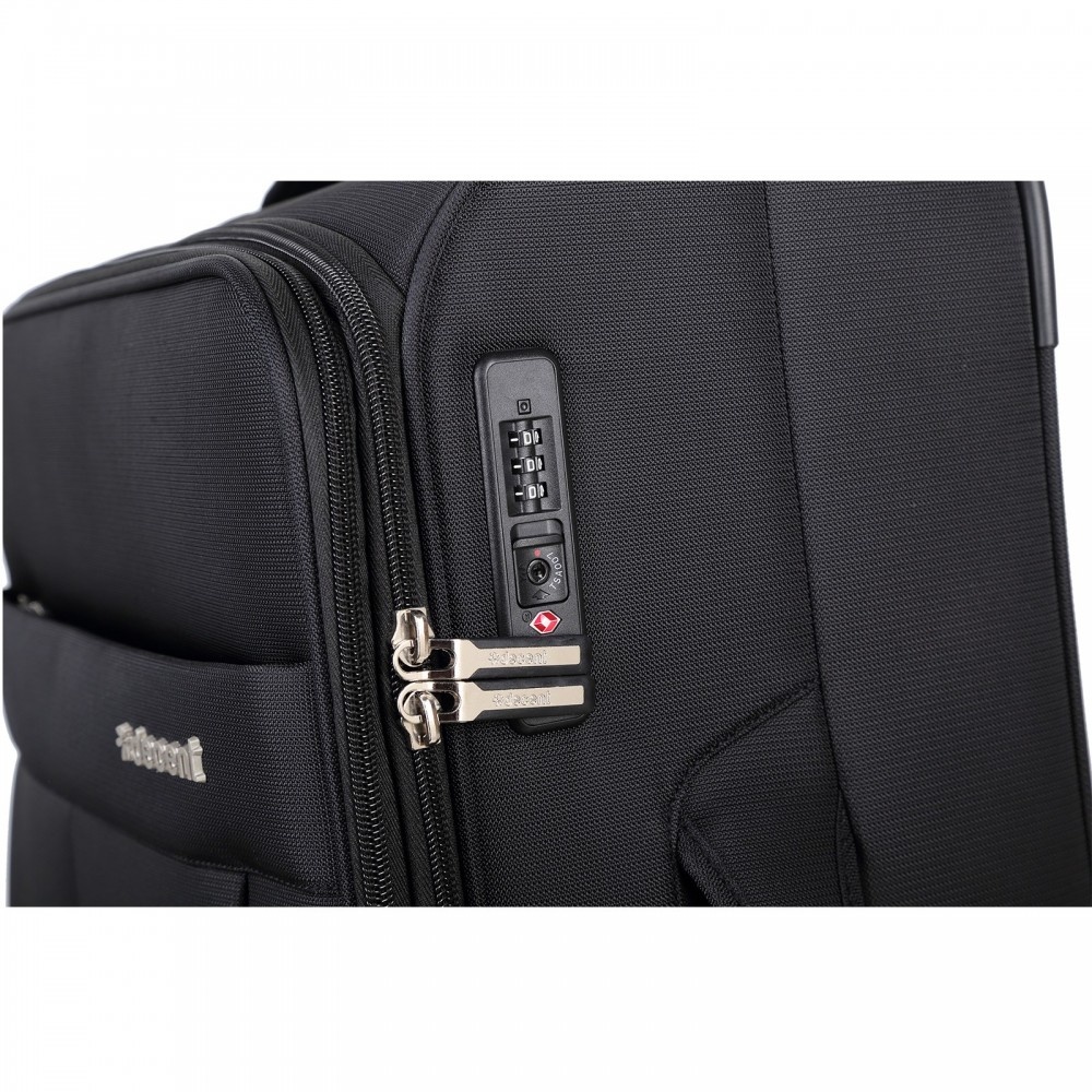 Decent D-Upright 66cm reiskoffer-trolley expendable zwart