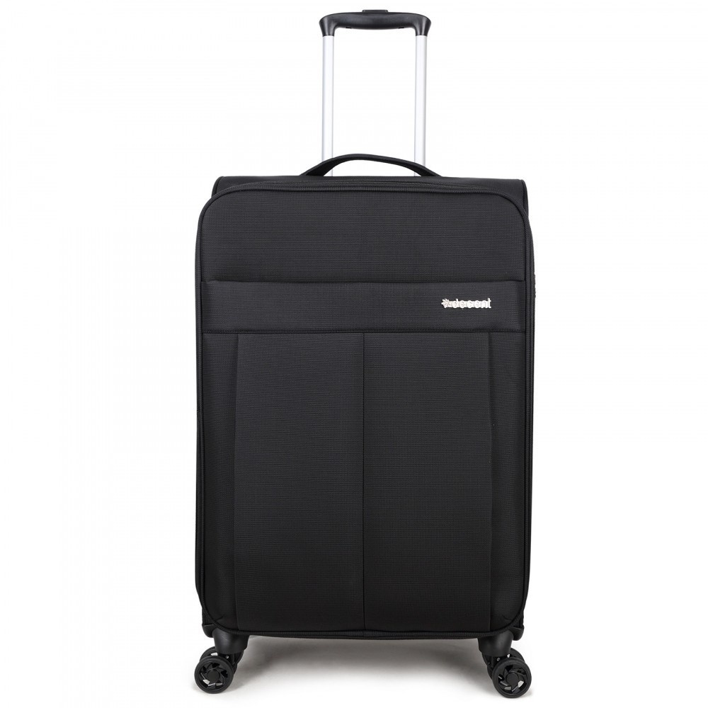 Decent D-Upright 66cm reiskoffer-trolley expendable zwart