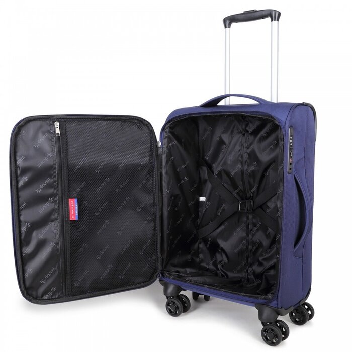Decent D-Upright 55cm handbagage trolley blauw