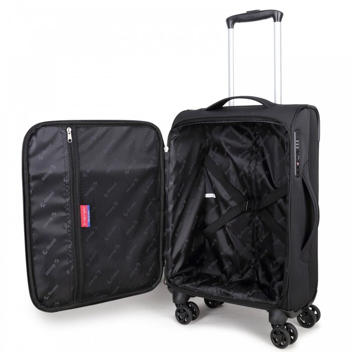 Decent D-Upright 55cm handbagage trolley zwart