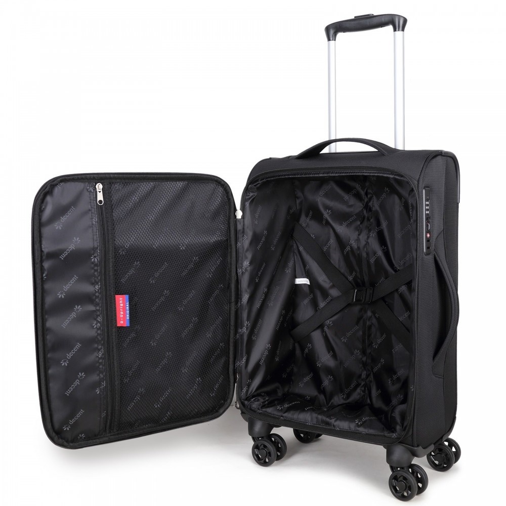 Decent D-Upright 55cm handbagage trolley zwart