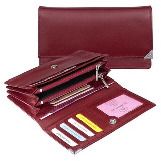 De Rooy Amsterdam 8cc ruime overslag dames-portemonnee red