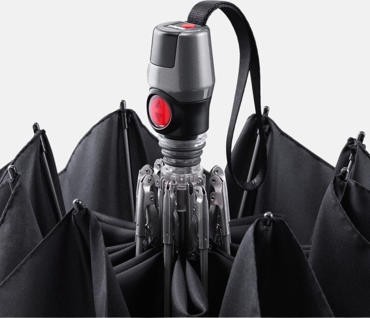 Knirps T200 duomatic opvouwbare paraplu zwart