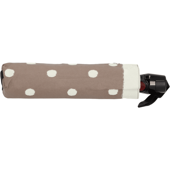 Knirps T200 duomatic opvouwbare paraplu dot art taupe
