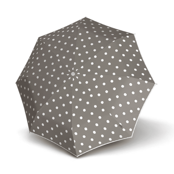 Knirps T200 duomatic opvouwbare paraplu dot art taupe