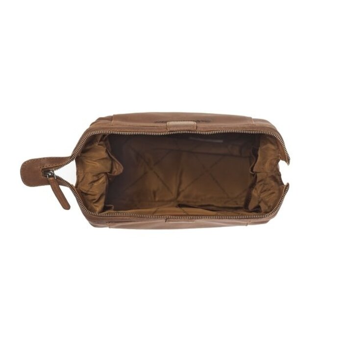 Chesterfield Vince leren toilettas Cognac