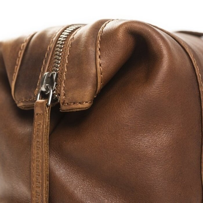 Chesterfield Vince leren toilettas Cognac