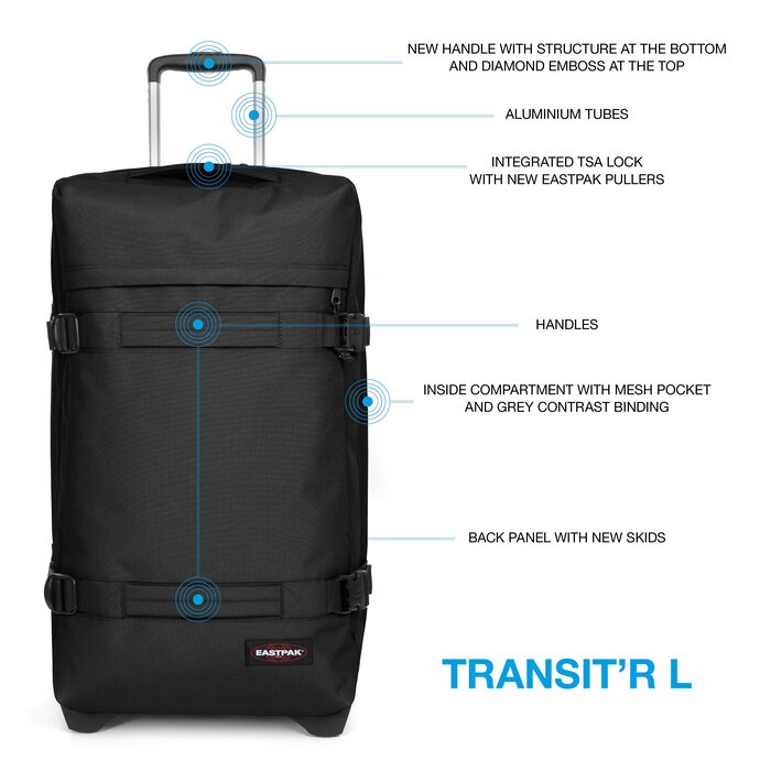 Eastpak Eastpak Transit'r L-121L wieltas black