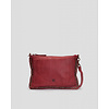 Portland leren crossbody met studs rood