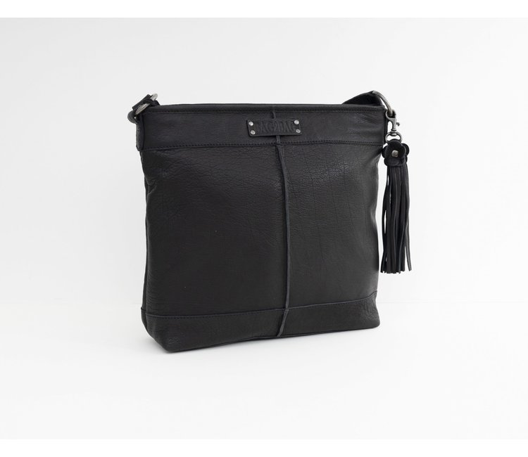 Bag2Bag Melbourne leren schoudertas black tasenik.nl Harkema