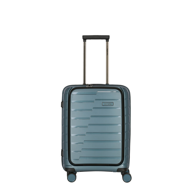 Travelite Air Base S 4-wiel cabinluggage-front pocket ice blue