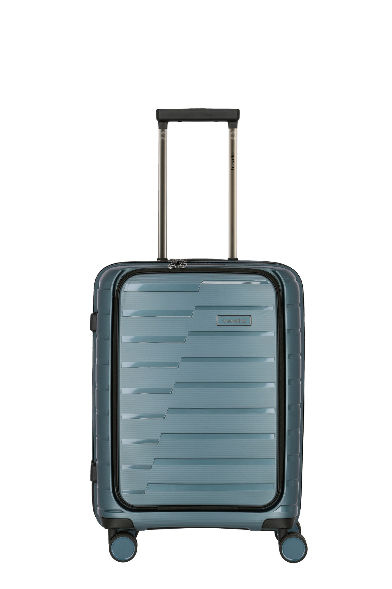 Travelite Air Base S 4-wiel cabinluggage-front pocket ice blue