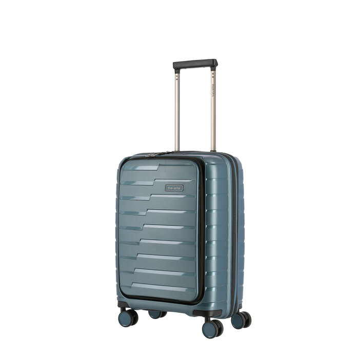 Travelite Air Base S 4-wiel cabinluggage-front pocket ice blue