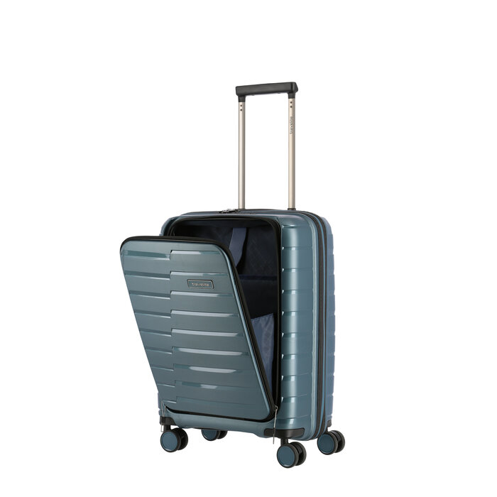 Travelite Air Base S 4-wiel cabinluggage-front pocket ice blue