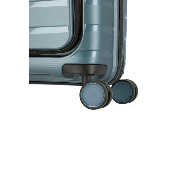 Travelite Air Base S 4-wiel cabinluggage-front pocket ice blue