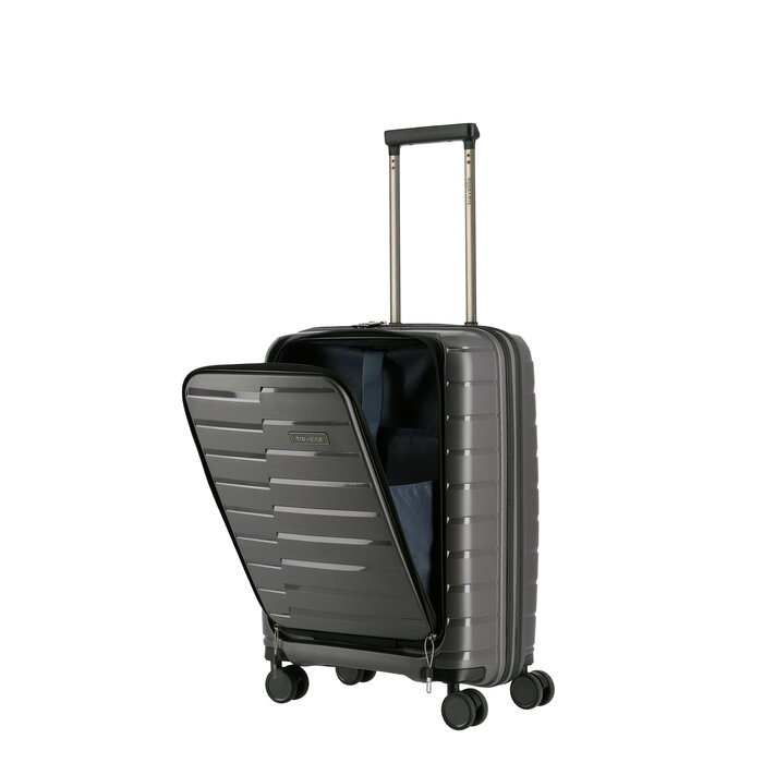 Travelite Air Base S 4-wiel cabinluggage-front pocket antraciet