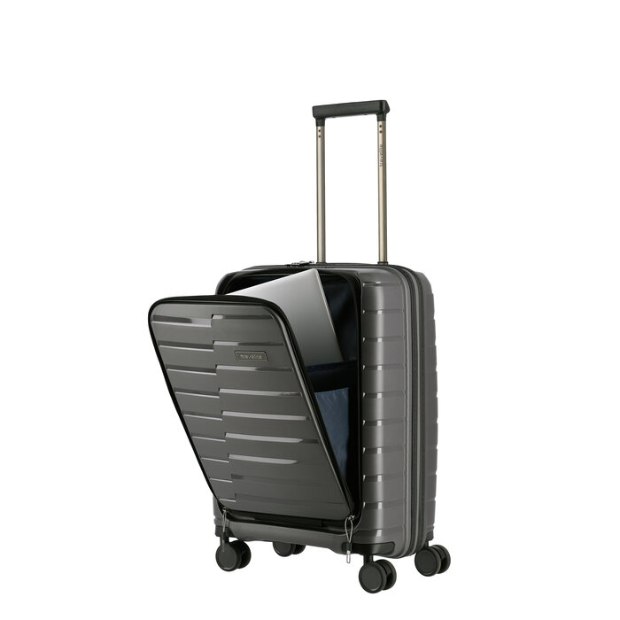 Travelite Air Base S 4-wiel cabinluggage-front pocket antraciet