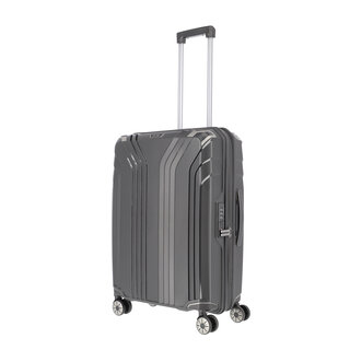 Travelite Elvaa M expandable 4-wiel reiskoffer zwart