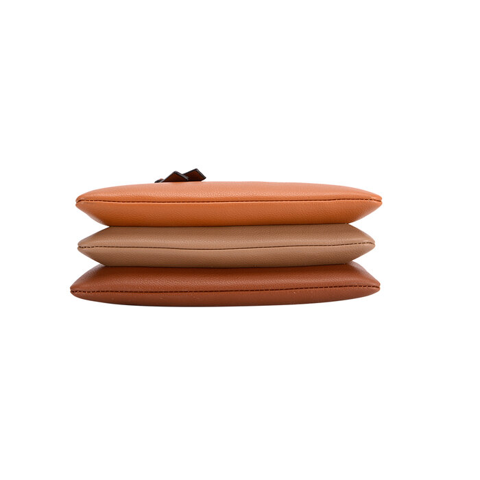 David Jones Holia 3-vaks schoudertasje cognac