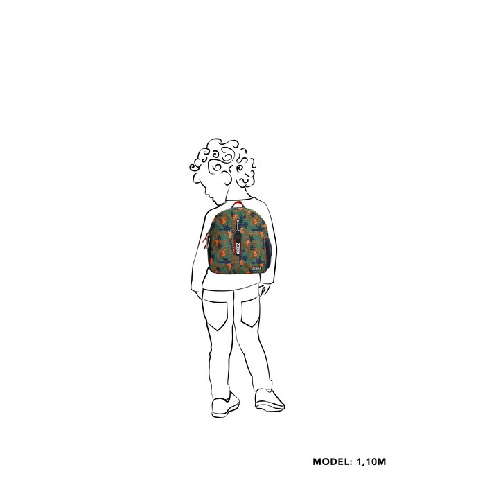 Zebra Trends Rugzak boys skating leger groen