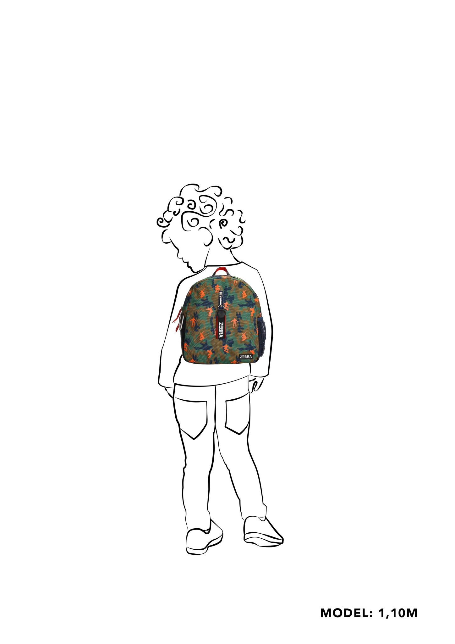 Zebra Trends Rugzak boys skating leger groen