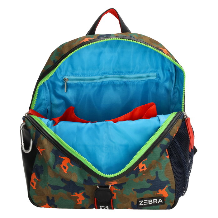 Zebra Trends Rugzak boys skating leger groen