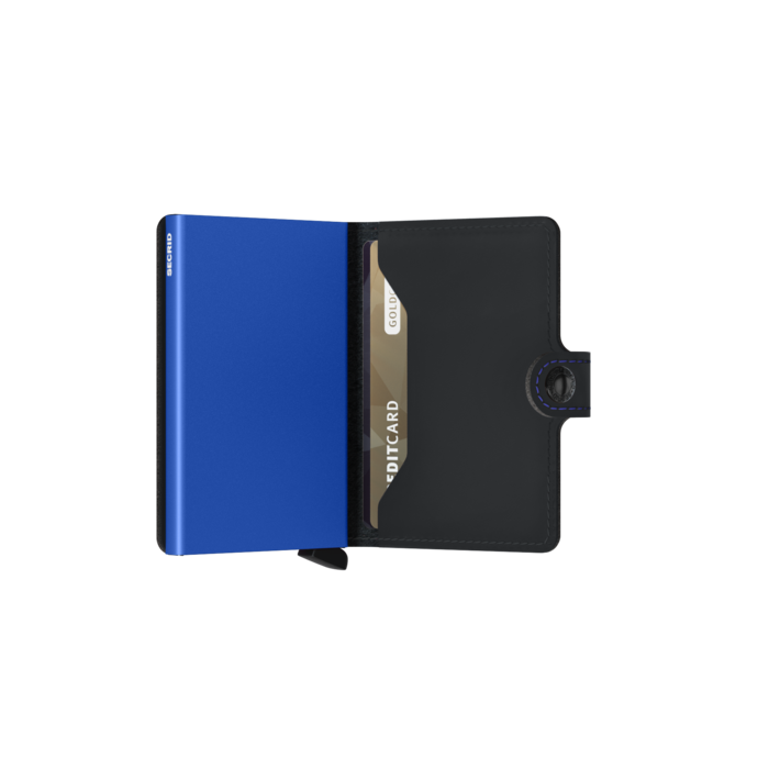 Secrid Miniwallet Matte black and blue